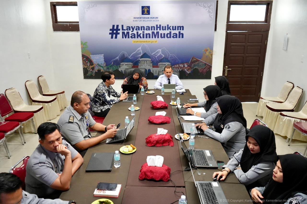 Kemenkum Aceh dan Tim Biro Perencanaan Bahas Pagu Anggaran 2026