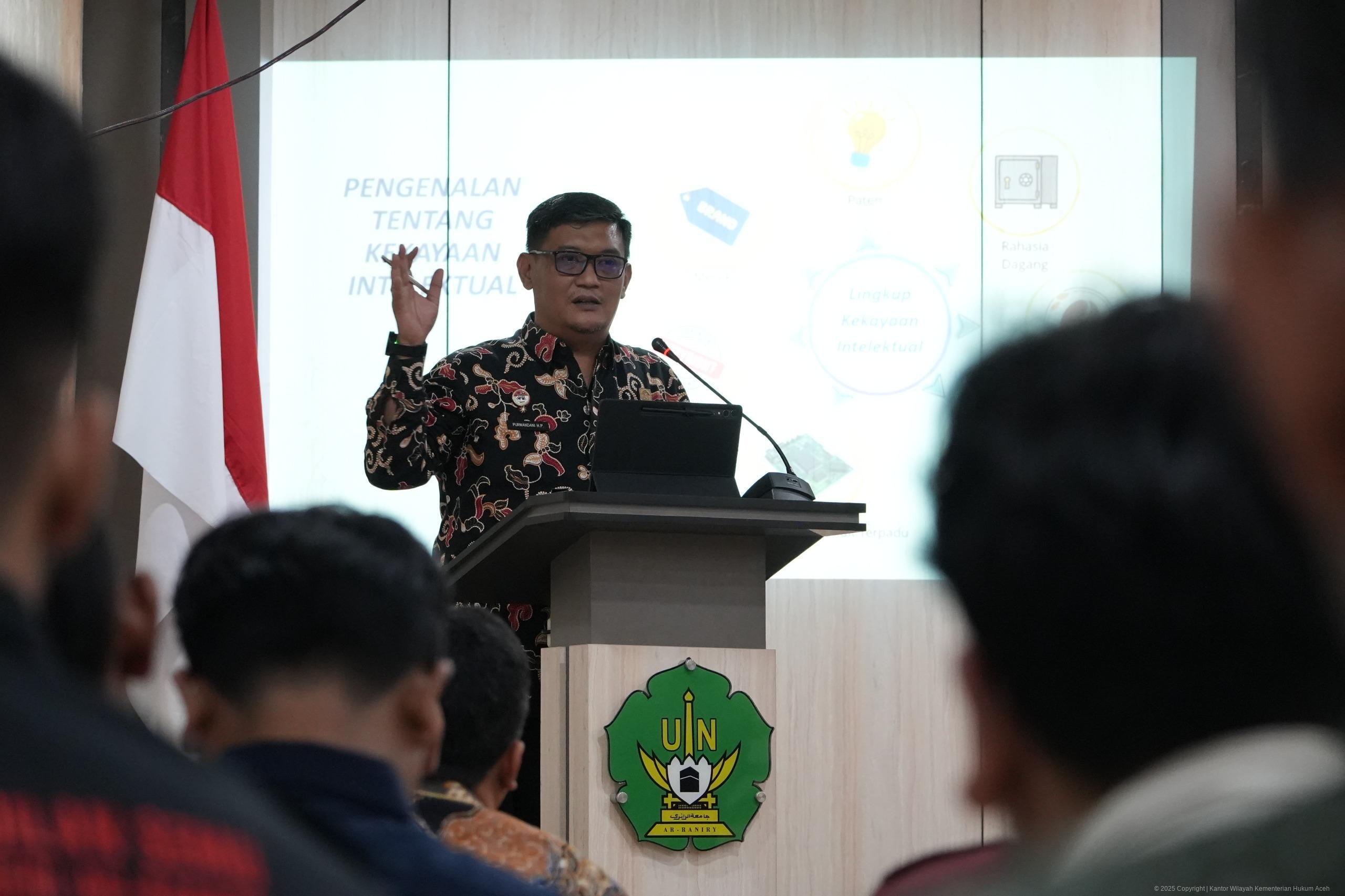 Hilirisasi Riset UIN Ar-Raniry, Kemenkum Aceh Pacu Pelindungan Inovasi Lewat Sentra KI